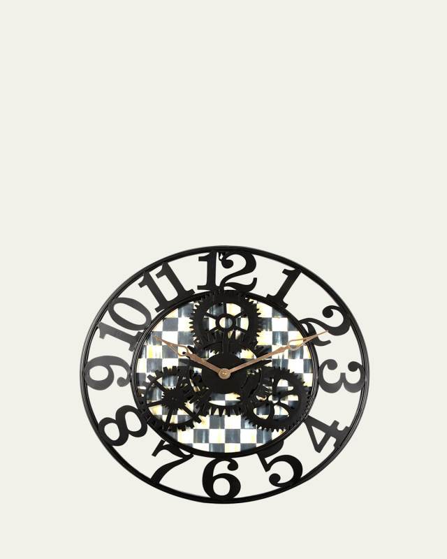 Courtly Check Small Farmhouse Wall Clock